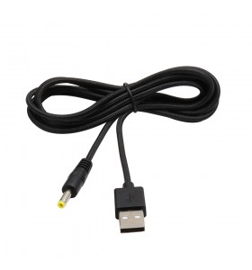 usb to dc4.0*1.7mm male  braid cable  24AWG OD3.2mm